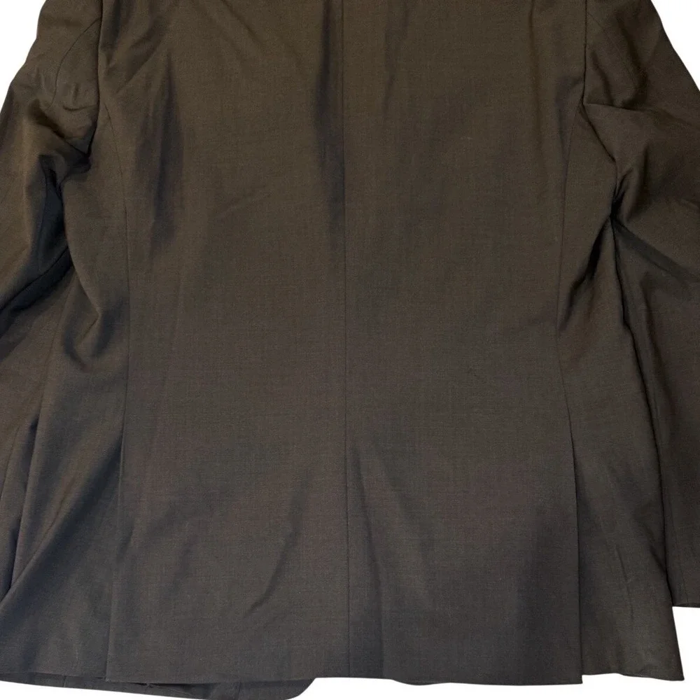 Calvin Klein 2 Piece Wool Suit Mens 42R Charcoal Grey Modern Formal Business‎